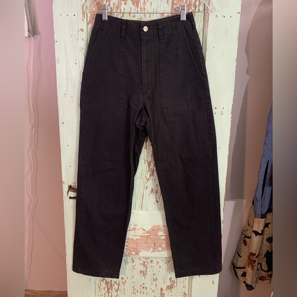 Women’s J. Galt black straight-leg high waisted jeans